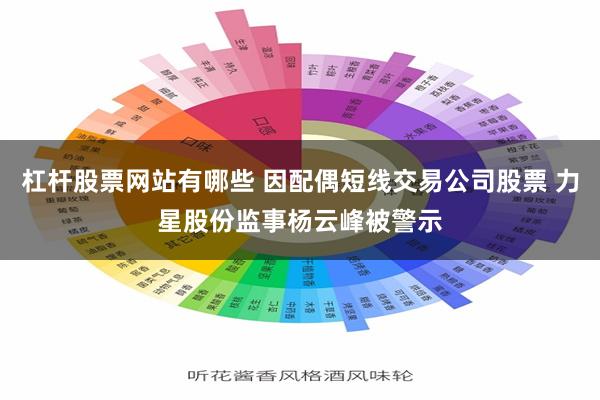 杠杆股票网站有哪些 因配偶短线交易公司股票 力星股份监事杨云峰被警示