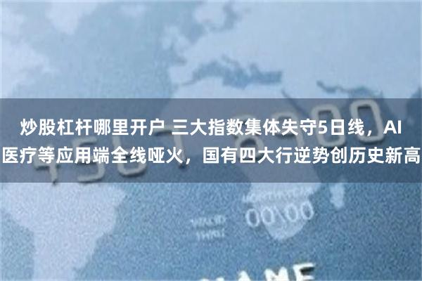 炒股杠杆哪里开户 三大指数集体失守5日线，AI医疗等应用端全线哑火，国有四大行逆势创历史新高