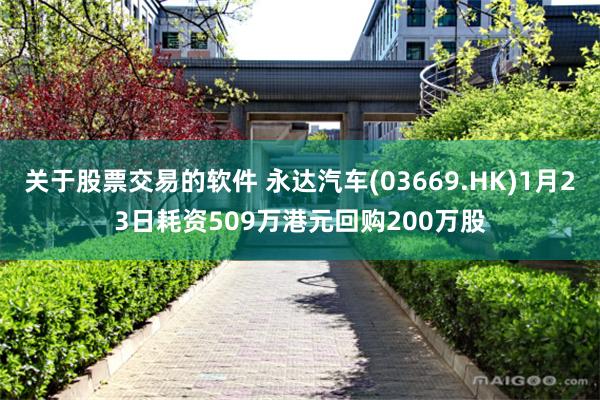 关于股票交易的软件 永达汽车(03669.HK)1月23日耗资509万港元回购200万股